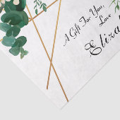 Moderne roze koraal bloemige Waterverf personalise Tissuepapier (Detail)