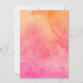 Moderne roze koraal waterverf ombre 30ste Verjaard Kaart (Achterkant)