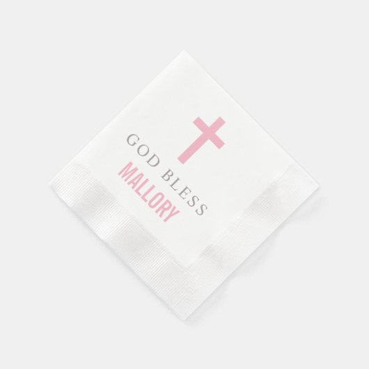 Moderne roze kruisblaas babyboomers servetten (Hoek)