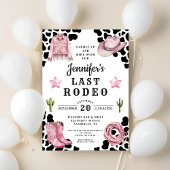Moderne Roze Laatste Rodeo Bachelorette Kaart