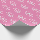 Moderne roze legant 21ste verjaardag cadeaupapier (Hoek)