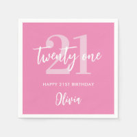 Moderne roze legant 21ste verjaardag