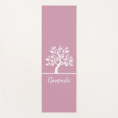 Moderne roze legant Classy Tree YOGA-instructeur Yogamat (Voorkant)
