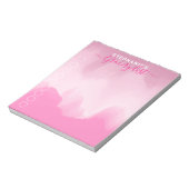 Moderne roze legant kalligraphy Grocery List Notitieblok (Linkerzijde)