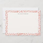 Moderne roze leopard Pattern Dierenafdrukken Notitiekaartje (Voorkant)
