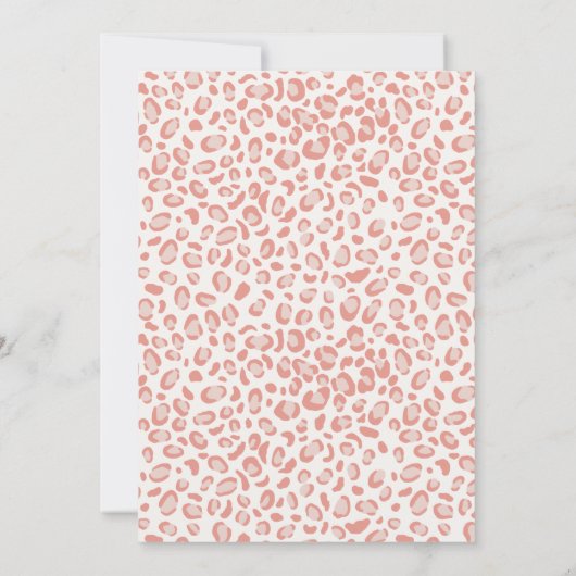 Moderne roze leopard Pattern Dierenafdrukken Notitiekaartje (Achterkant)