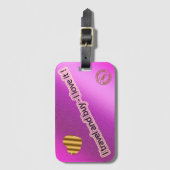 Moderne roze liefde bagagelabel (Voorkant (verticaal))