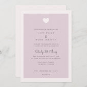 Moderne Roze Liefde Hart Bruiloft Uitnodiging (Voorkant / Achterkant)