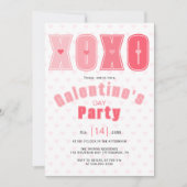 Moderne roze LIEFDE harten Galentines Day party Kaart (Voorkant)