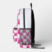 Moderne Roze "LIEFDE" Pootafdruk Rugzak (Rechts)