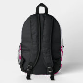 Moderne Roze "LIEFDE" Pootafdruk Rugzak (Achterkant)