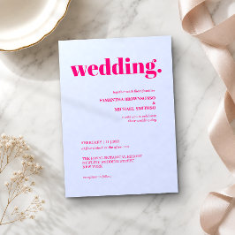 Moderne roze Lilac beige Minimaal Aardtint Huwelij Kaart