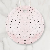 Moderne roze limonade 1e verjaardag bedankjes labels (Achterkant)