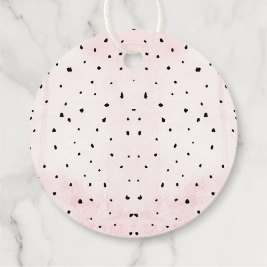 Moderne roze limonade 1e verjaardag bedankjes labels (Achterkant)