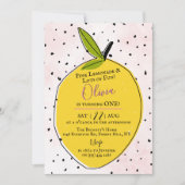 Moderne roze limonade 1e verjaardag kaart (Voorkant)