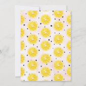 Moderne roze limonade 1e verjaardag kaart (Achterkant)