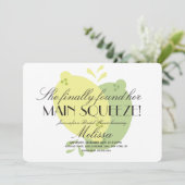 Moderne Roze Limonade Citroen Lime Bruiloft Feest Kaart (Staand voorkant)