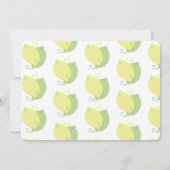 Moderne Roze Limonade Citroen Lime Bruiloft Feest Kaart (Achterkant)