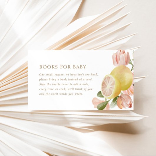 Moderne roze limonade Summer Books for Baby Informatiekaartje