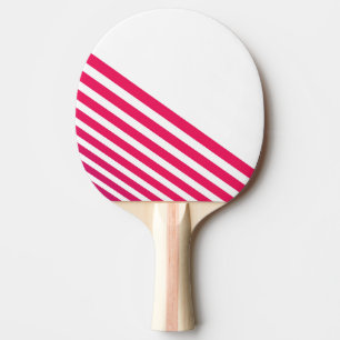 Moderne roze lineaire strepen en wit tafeltennisbatje