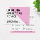 Moderne Roze Lip Blush After Care Kaart (Bureau)