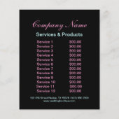 moderne roze lippen Makeup Artist cosmetoloog Flyer (Achterkant)