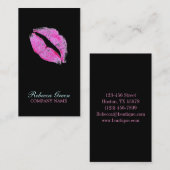 moderne roze lippen Makeup Artist cosmetoloog Visitekaartje (Voorkant / Achterkant)