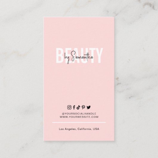 Moderne roze Logo Tooth Gem Aftercare Instructions Visitekaartje (Achterkant)