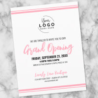 Moderne Roze Logo Zakelijke Grand Opening