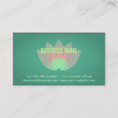 Moderne, roze Lotus Flower, wellness Industry Visitekaartje (Achterkant)