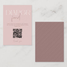 Moderne roze luier Baby shower QR-code
