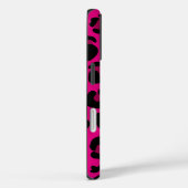 Moderne Roze Luipaard Bruine Schaduw Monogram Case-Mate iPhone Case (Achterkant / Rechts)