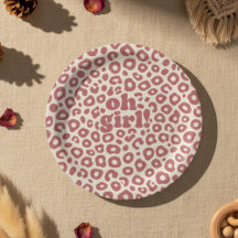 Moderne Roze Luipaard Oh Meid! Baby Shower