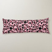 Moderne Roze Luipaard Patroon Dier Lichaamskussen (Achterkant)