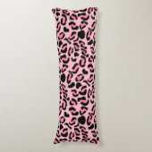 Moderne Roze Luipaard Patroon Dier Lichaamskussen (Voorkant Verticaal)