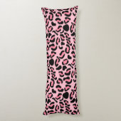 Moderne Roze Luipaard Patroon Dier Lichaamskussen (Achterkant (Verticaal))
