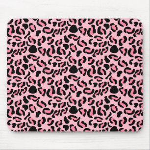 Moderne Roze Luipaard Patroon Dier Muismat