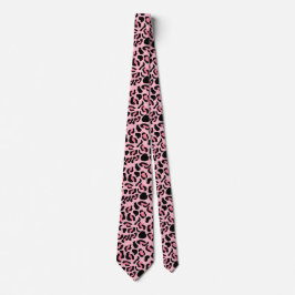 Moderne Roze Luipaard Patroon Dier Stropdas