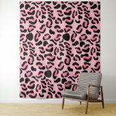 Moderne Roze Luipaard Patroon Dier Wandkleed (In situ)
