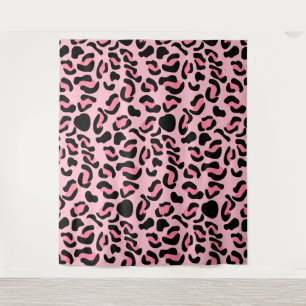 Moderne Roze Luipaard Patroon Dier Wandkleed