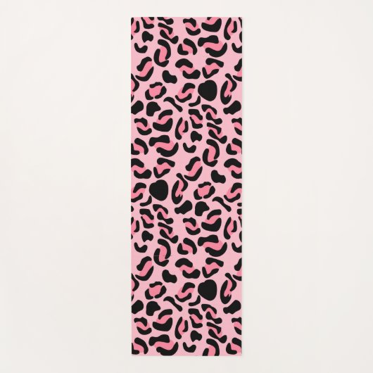 Moderne Roze Luipaard Patroon Dier Yogamat (Voorkant)