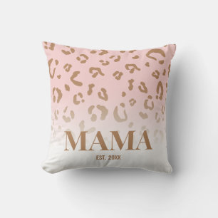 Moderne Roze Luipaard Patroon Persoonlijke Mama Kussen