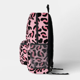 Moderne Roze Luipaardpatroon Dier Bedrukte Rugzak