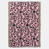 Moderne Roze Luipaardpatroon Dier Deken (Voorkant Verticaal)