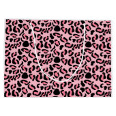 Moderne Roze Luipaardpatroon Dier Groot Cadeauzakje (Achterkant)