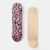 Moderne Roze Luipaardpatroon Dier Persoonlijk Skateboard (Voorkant)