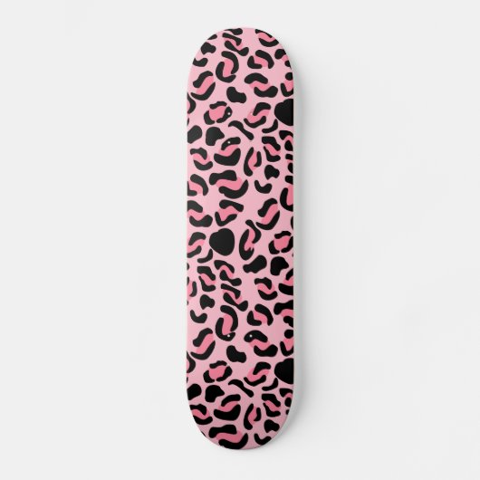 Moderne Roze Luipaardpatroon Dier Persoonlijk Skateboard (Voorkant)