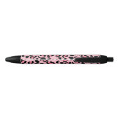 Moderne Roze Luipaardpatroon Dier Zwarte Inkt Pen (Achterkant)