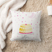 Moderne roze maan en steentekkerpatroon kussen (Deken)