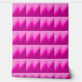 Moderne Roze & Magenta Zig-Zag Behang